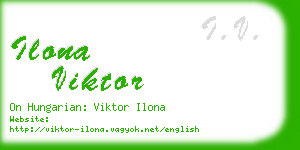 ilona viktor business card